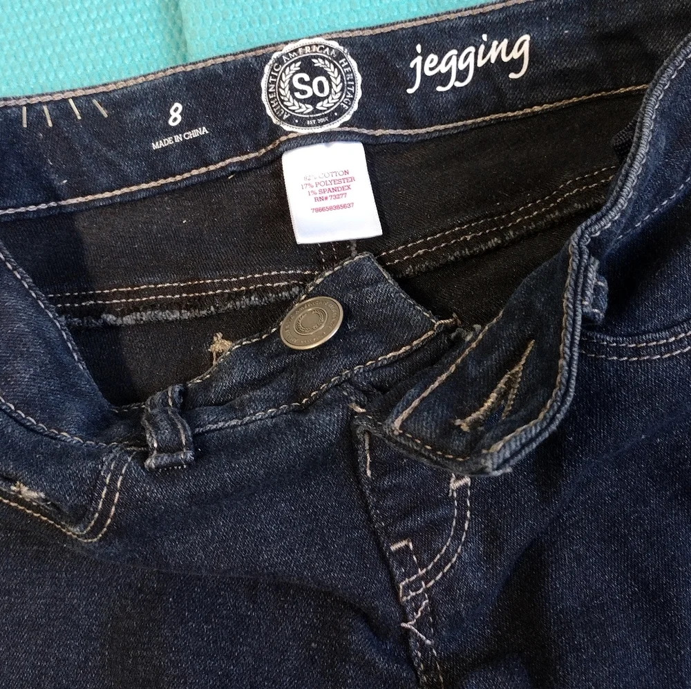 So Jegging Girl's Pull On Blue Skinny Size 8